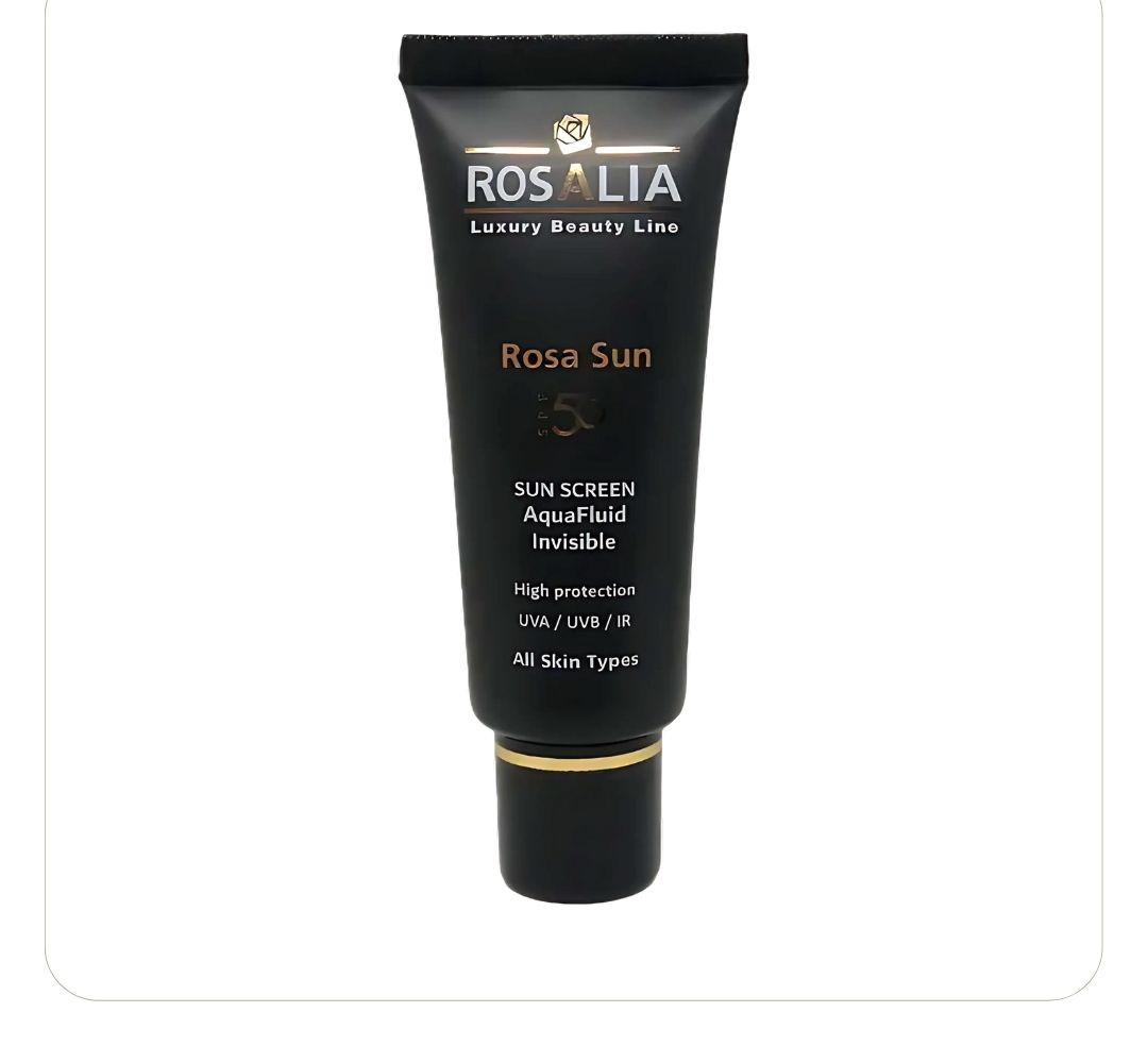 ضد آفتاب بی رنگ رزالیا مدل آکوا فلوئید مناسب پوست خشک و حساس SPF 50+ (اصل)