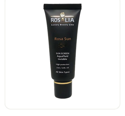 ضد آفتاب بی رنگ رزالیا مدل آکوا فلوئید مناسب پوست خشک و حساس SPF 50+ (اصل)