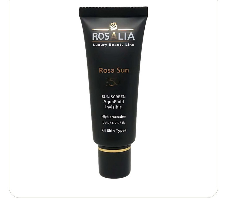 ضد آفتاب بی رنگ رزالیا مدل آکوا فلوئید مناسب پوست خشک و حساس SPF 50+ (اصل)