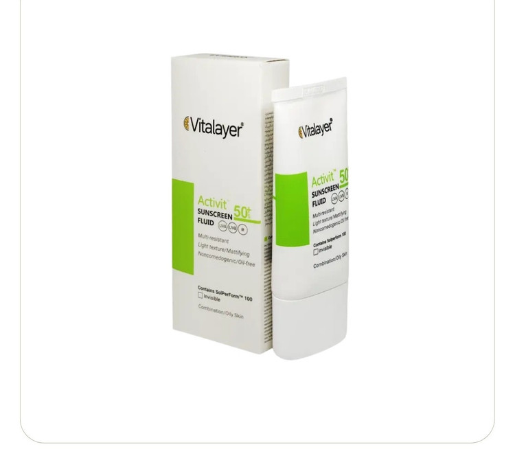 فلوئید ضد آفتاب ویتالایر Vitalayer چرب بی رنگ (اصل)