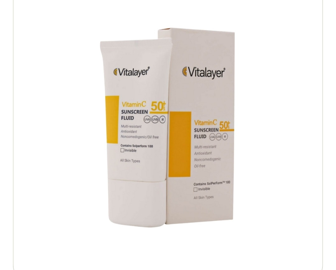 فلوئید ضد آفتاب ویتالایر Vitalayer ویتامین سی بی رنگ (اصل