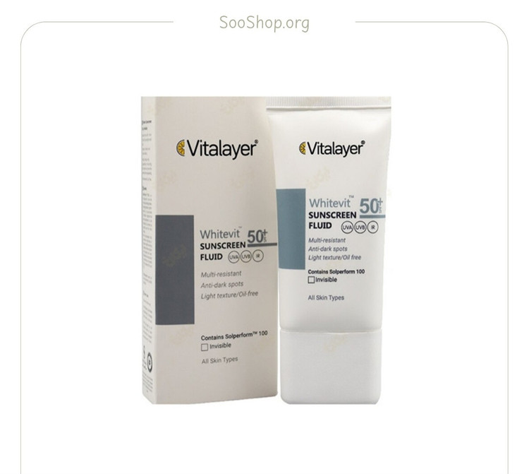 فلوئید ضد آفتاب ویتالایر Vitalayer لک دار بی رنگ (اصل)
