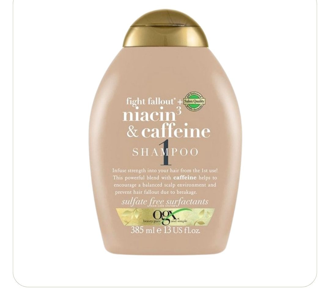 شامپو او جی ایکس OGX ضدریزش کافئین و نیاسین مدل Anti-Shedding Caffeine & Niacin (اصل)