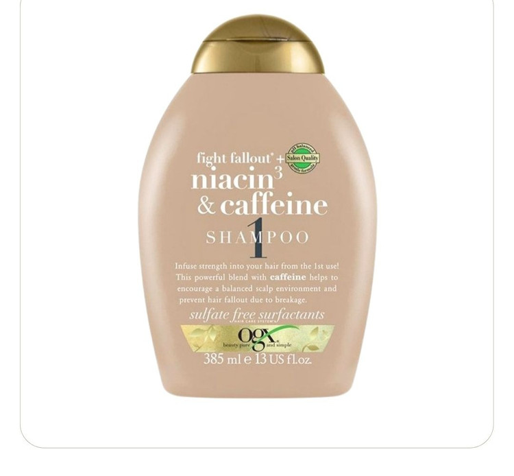 شامپو او جی ایکس OGX ضدریزش کافئین و نیاسین مدل Anti-Shedding Caffeine & Niacin (اصل)